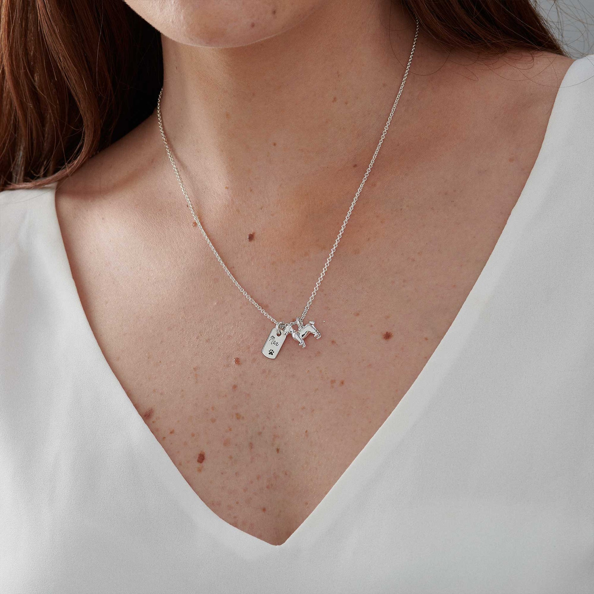 jack russell silver personalised necklace scarlett jewellery