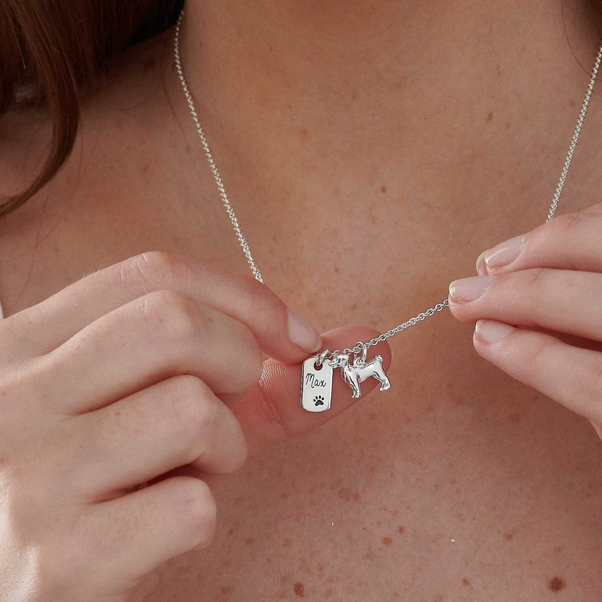jack russell silver personalised necklace scarlett jewellery