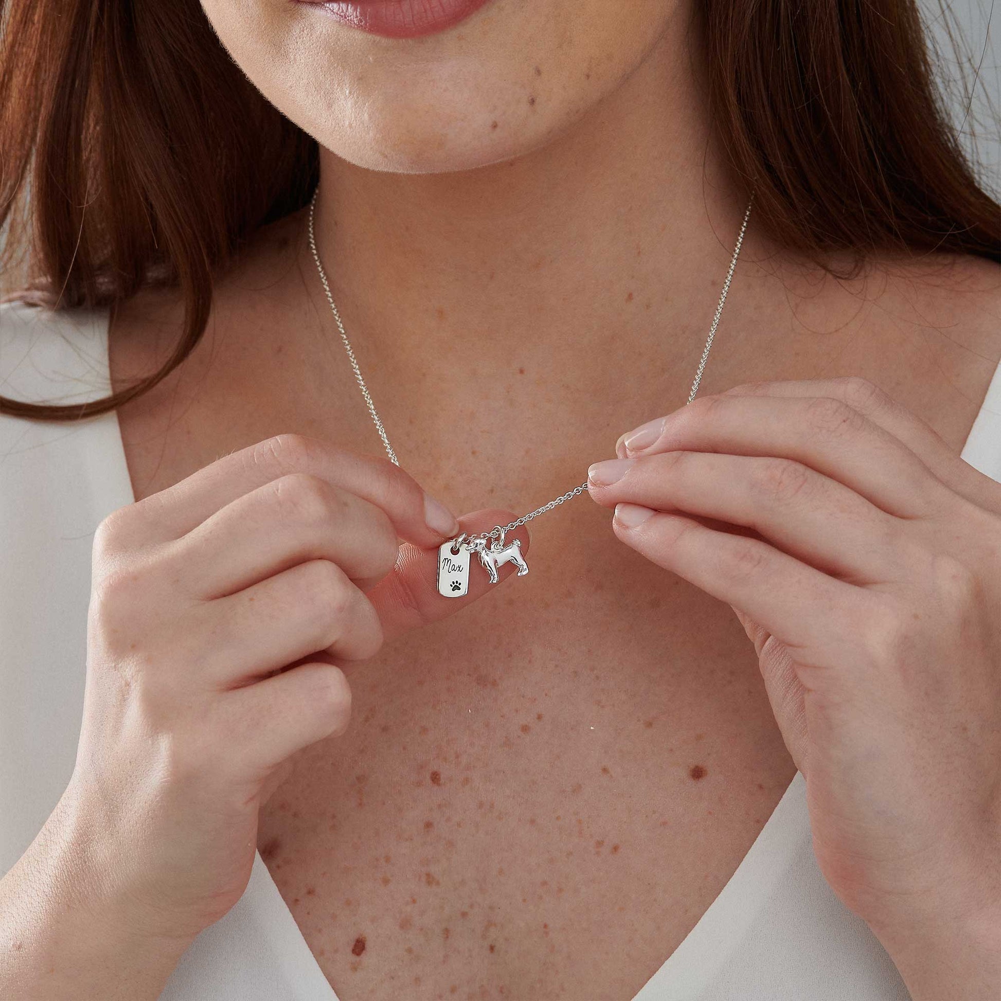 jack russell silver personalised necklace scarlett jewellery