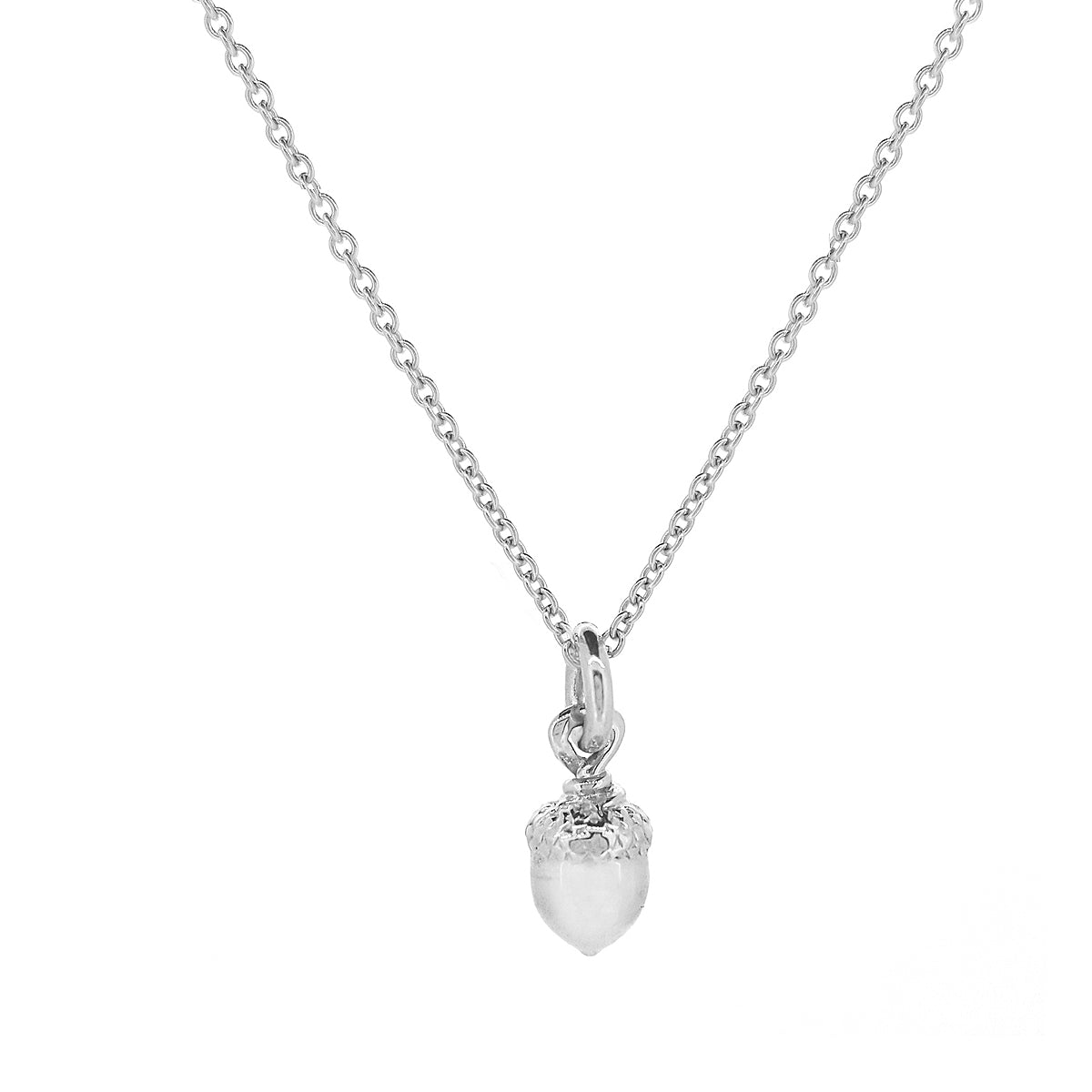 Little Acorn Solid Silver Tiny Necklace Designer Scarlett Jewellery