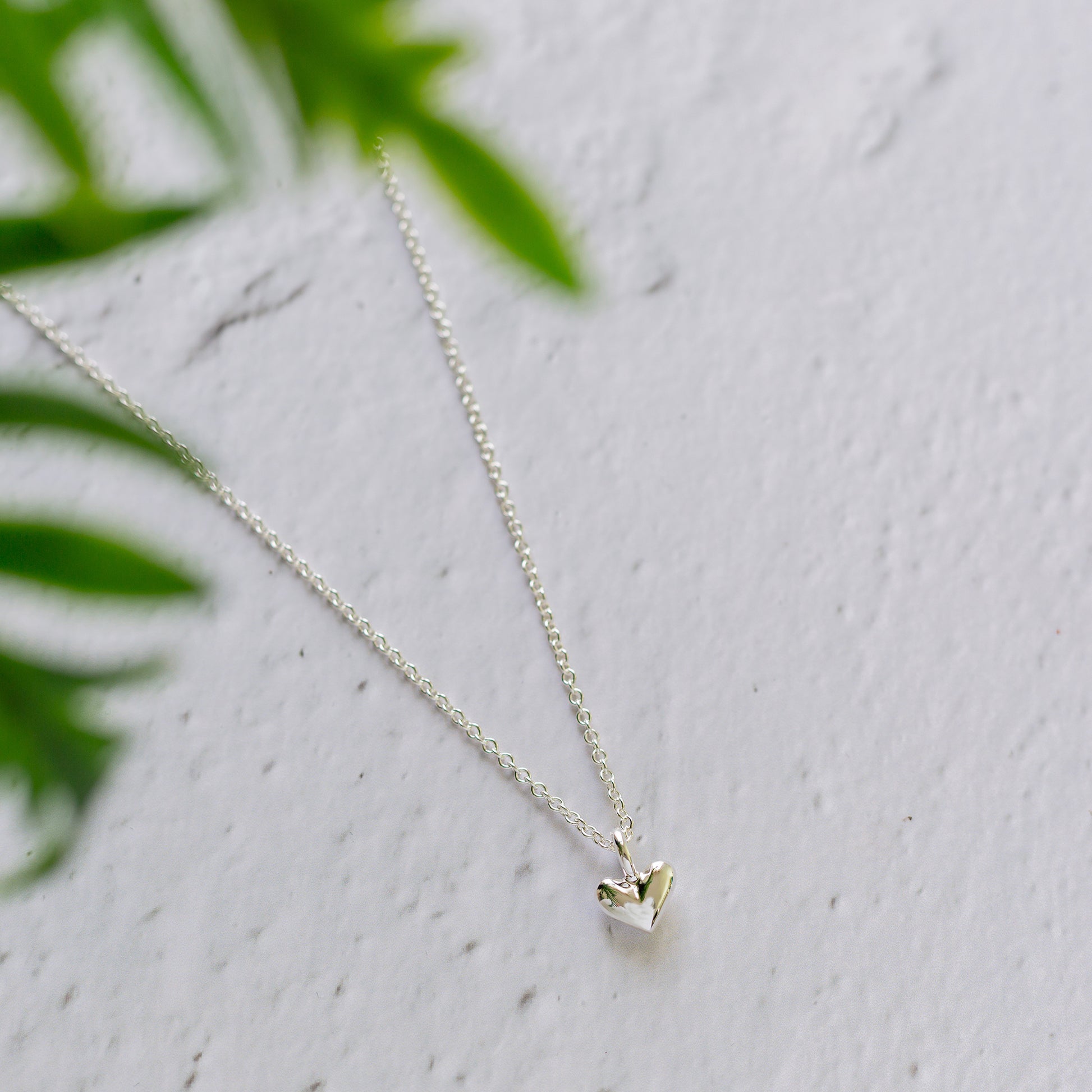 vintage style midi heart necklace sterling silver