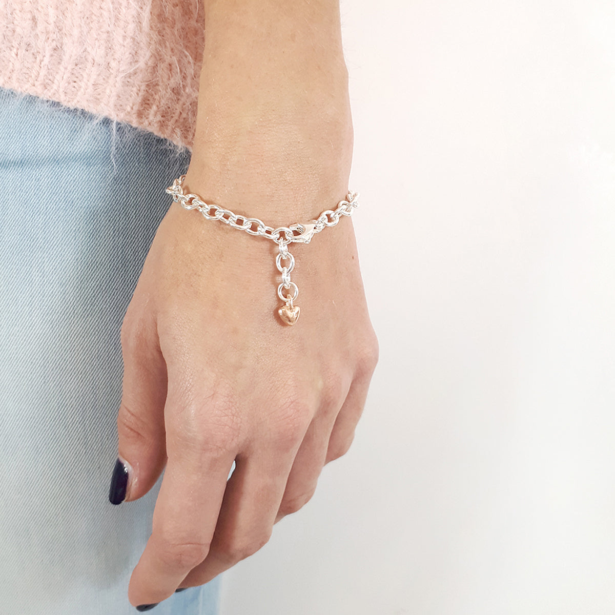 Mini Lifetime fully adjustable solid silver charm bracelet for collecting charms Scarlett Jewellery