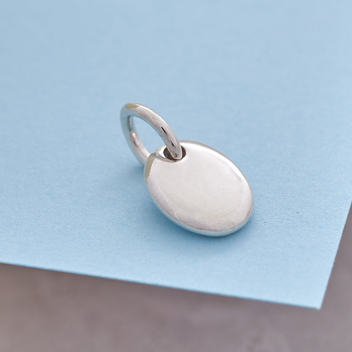 Pebble Personalised Initial Silver Charm FREE UK DELIVERY