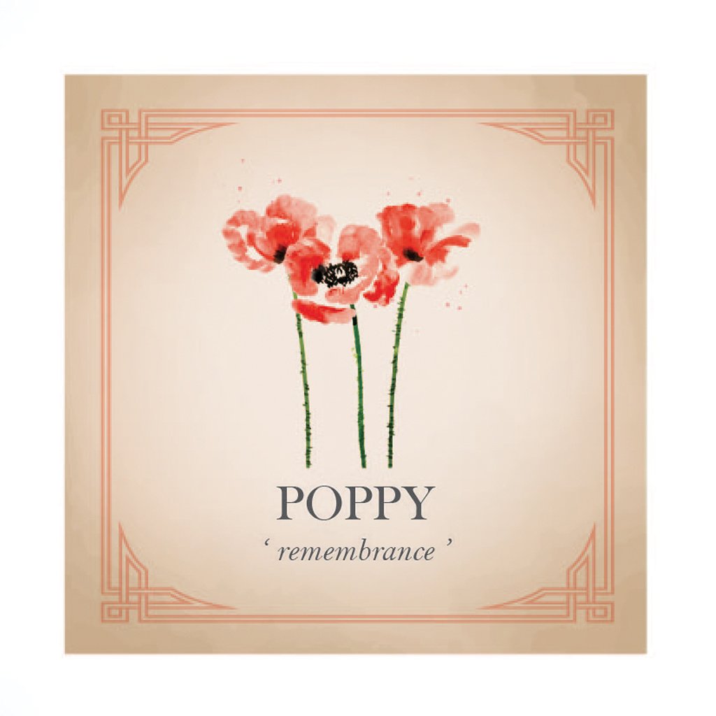 poppy flower charm solid silver