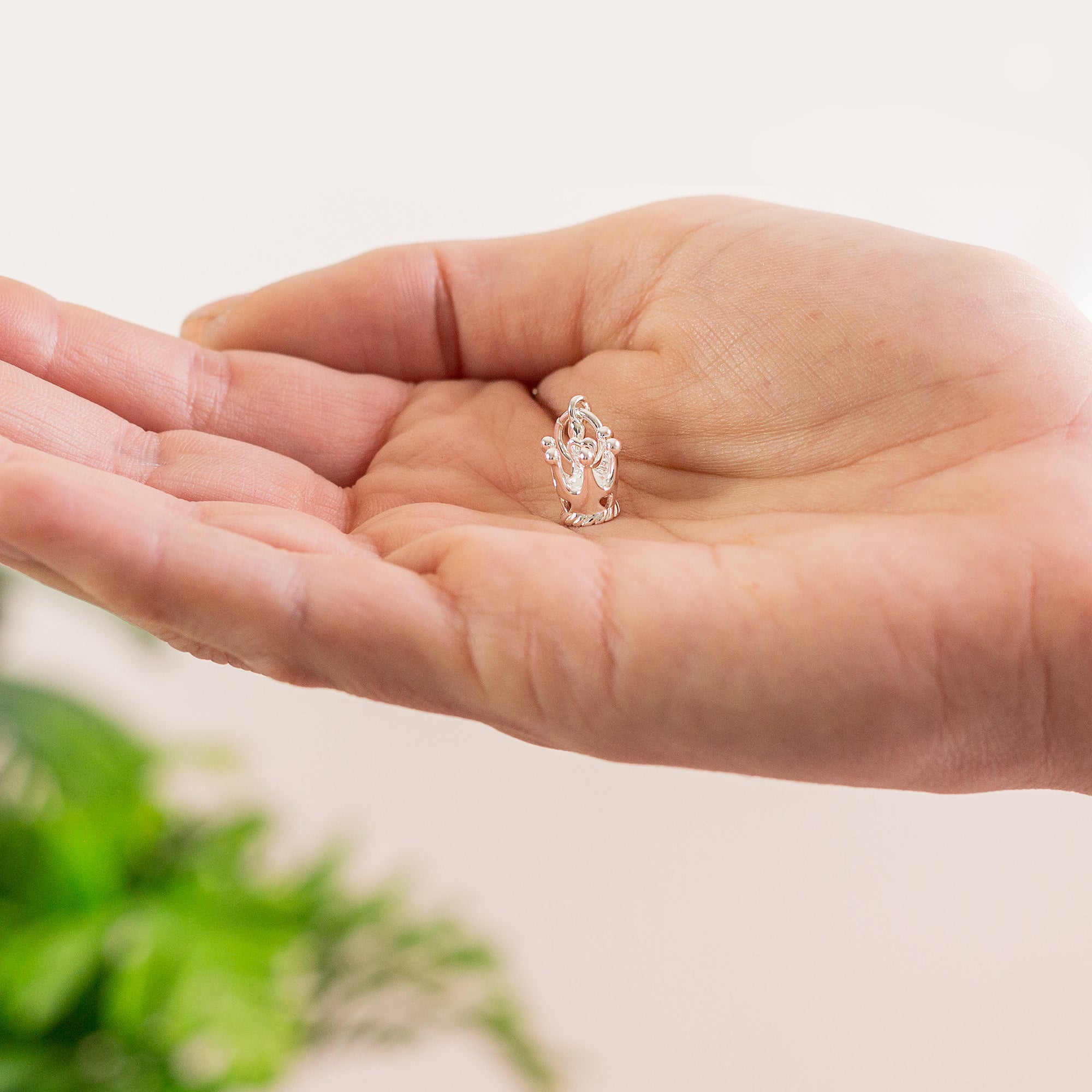 silver crown charm coronation for bracelet or pendant