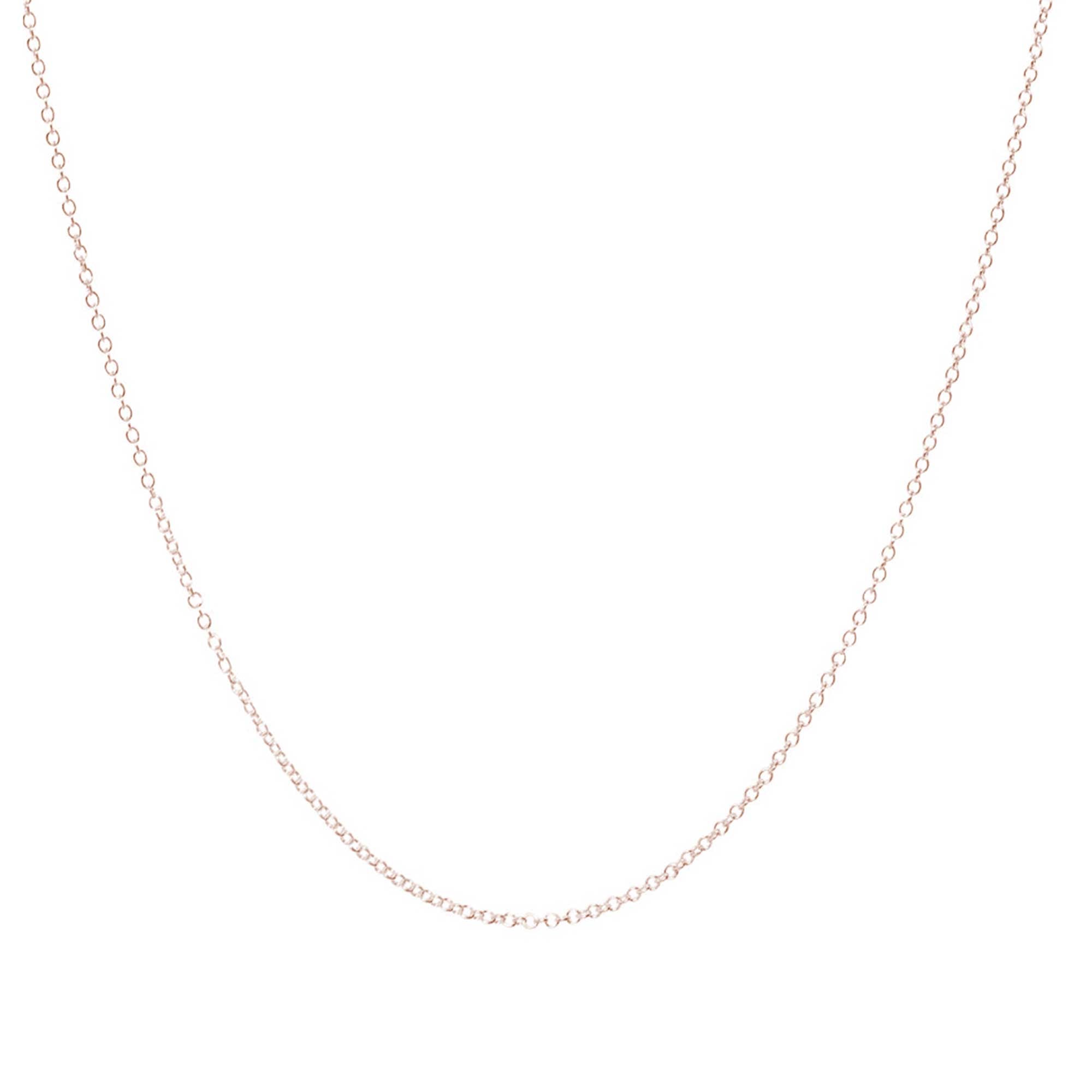 solid rose gold delicate plain necklace chain Scarlett Jewellery