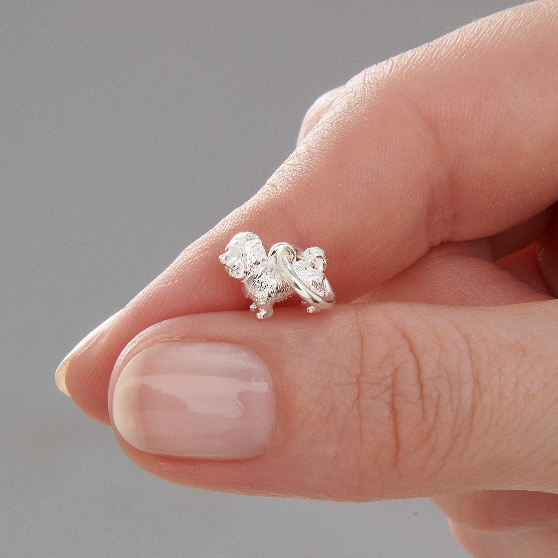 Shih Tzu dog breed solid sterling silver dog charm for bracelet Scarlett Jewellery Ltd