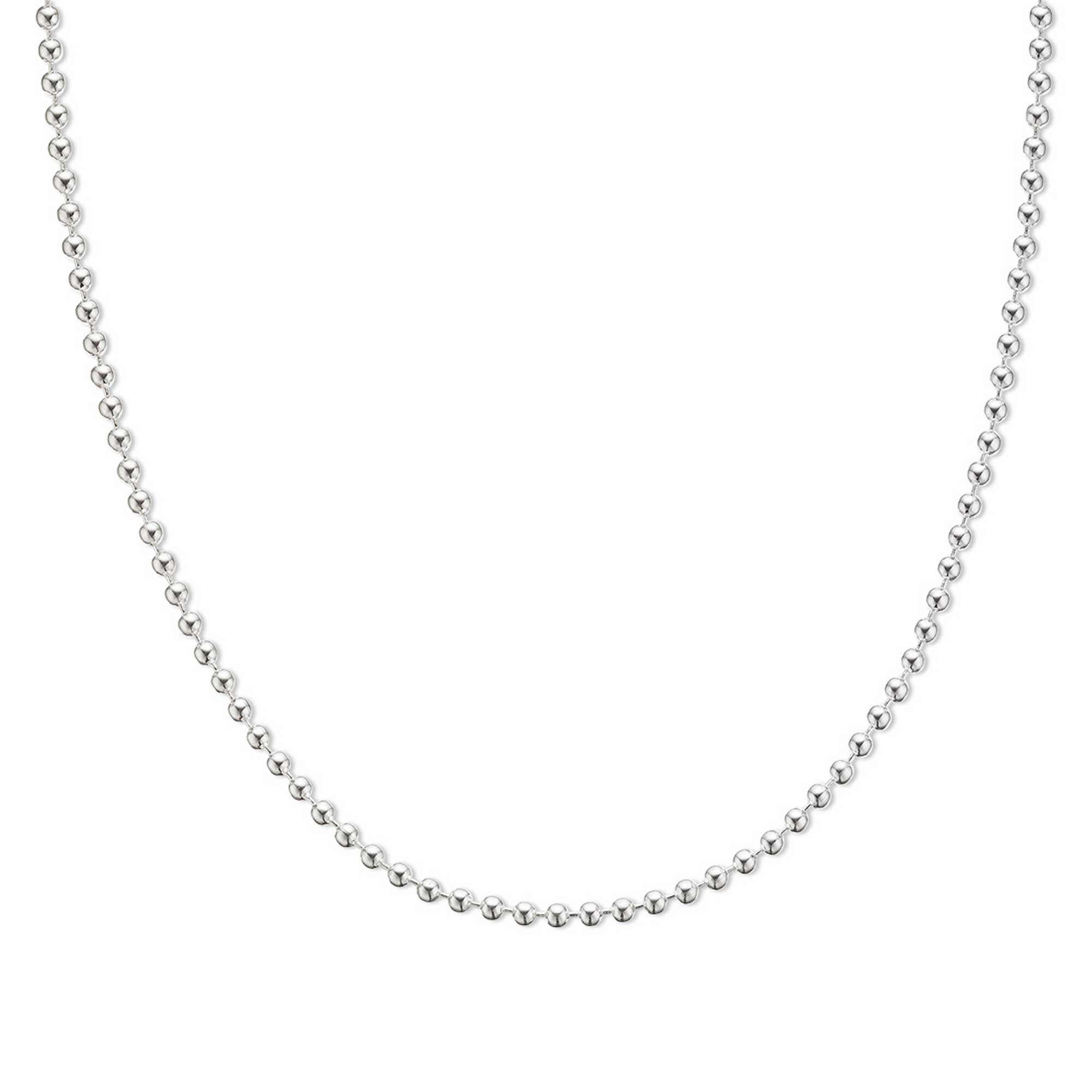 Sterling Silver Ball Chain Necklace Everyday Plain Necklace