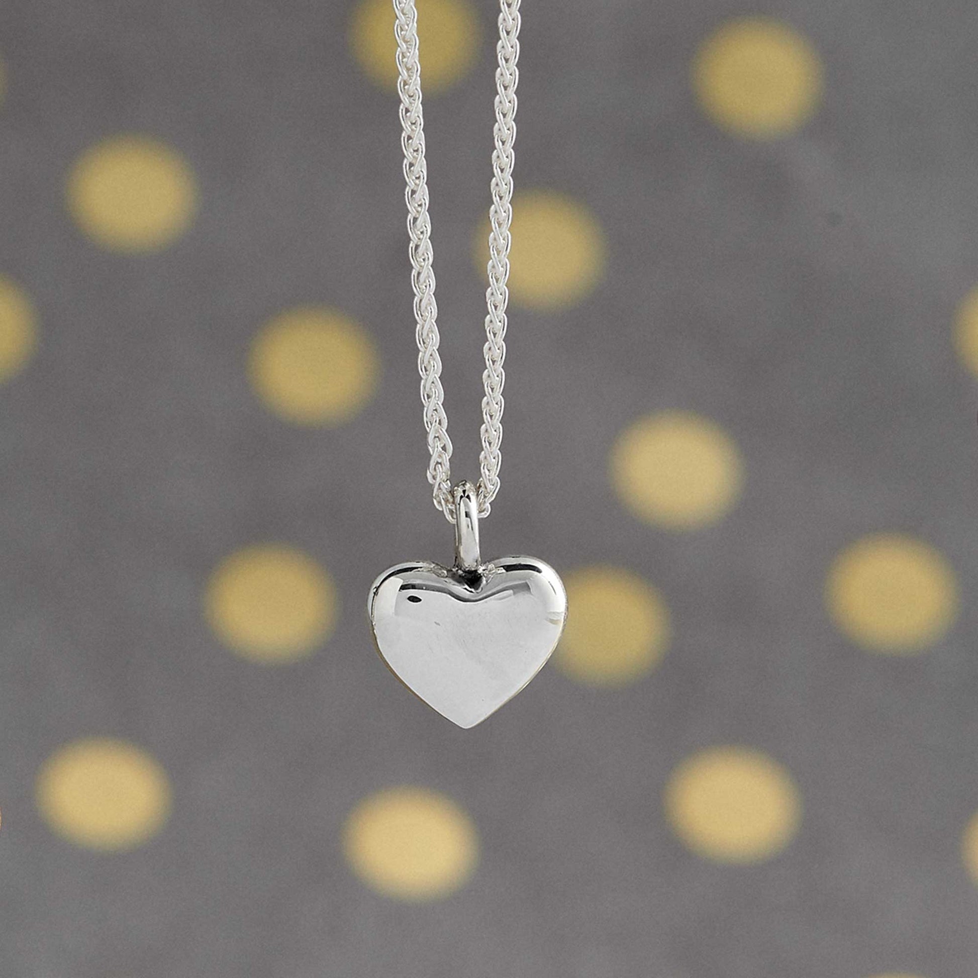 solid silver chunky heart pendant for women christmas gift for wife Scarlett Jewellery
