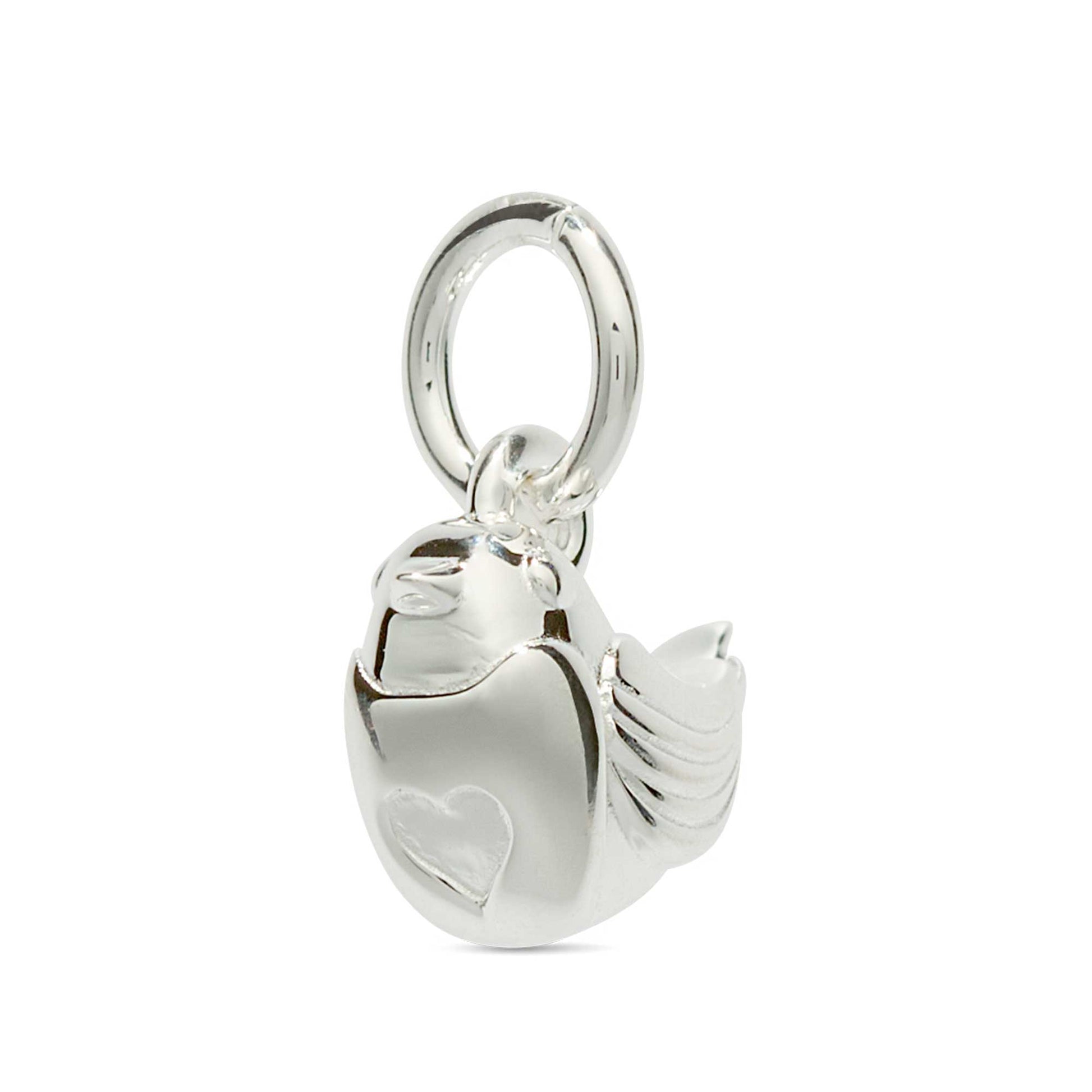 Silver Robin bird christmas nature charm pendant or bracelet Scarlett Jewellery