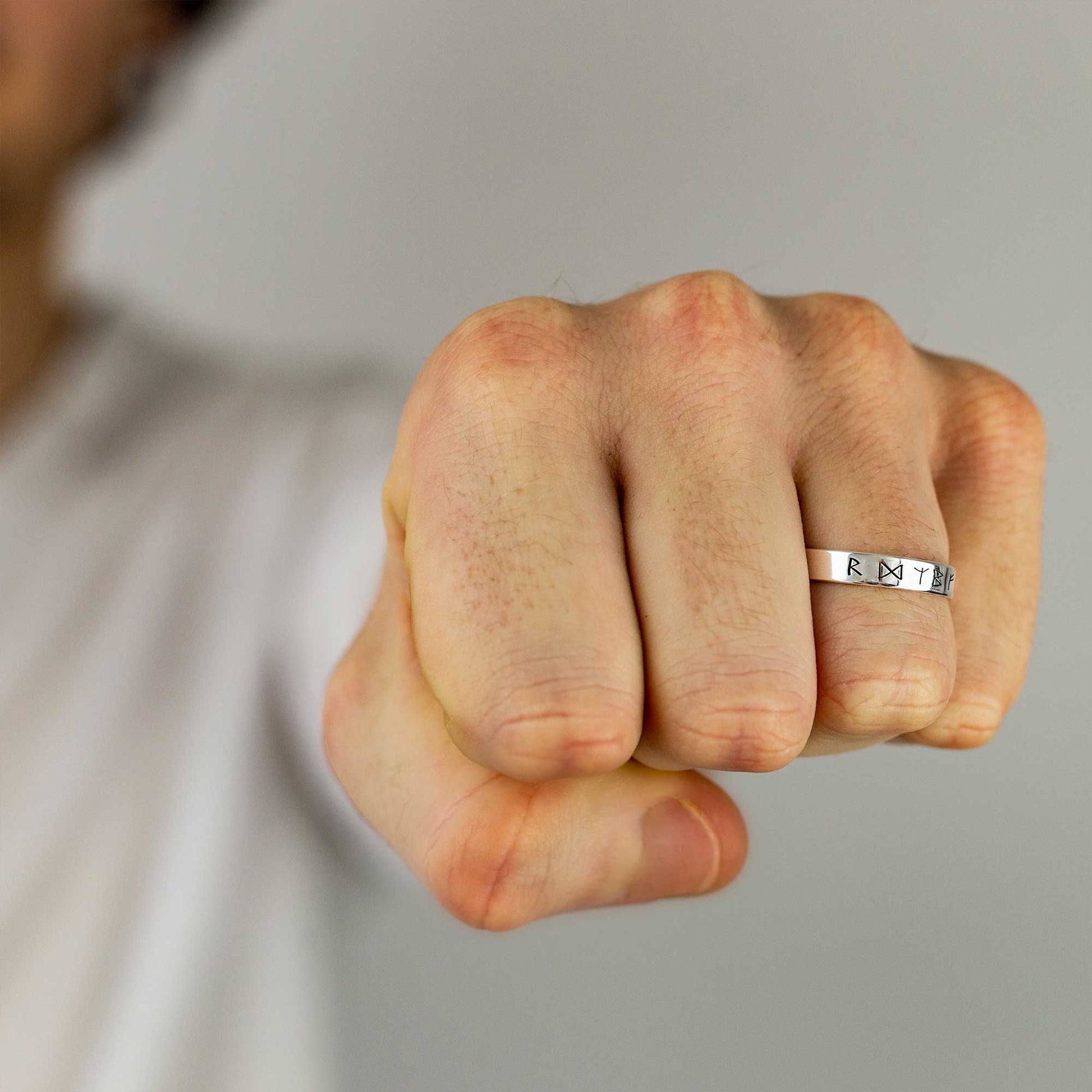 viking rune engraved ring past times style norse runic mens jewellery