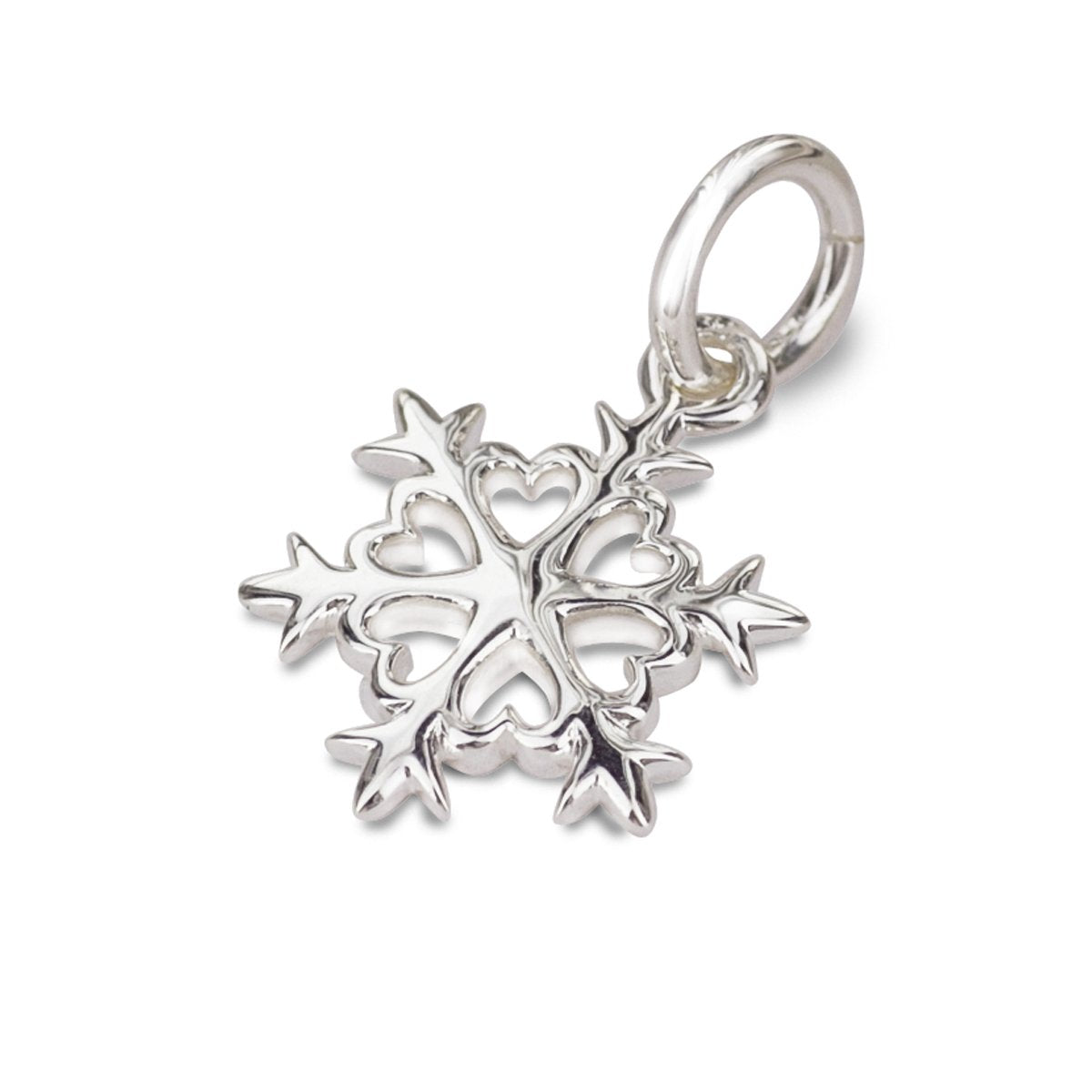 snowflake silver christmas themed bracelet charm necklace pendant Scarlett Jewellery