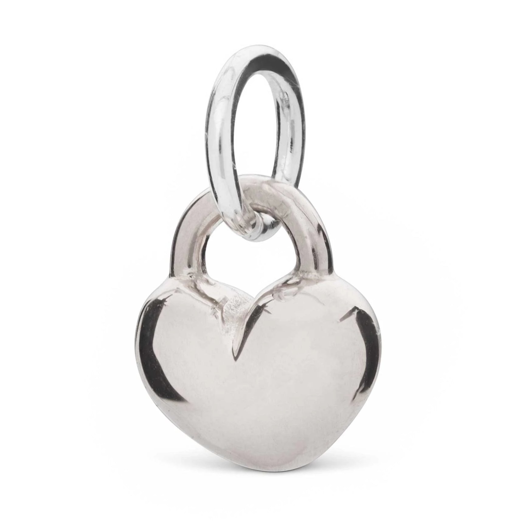 Solid silver love heart bracelet charm romantic gift scarlett jewellery