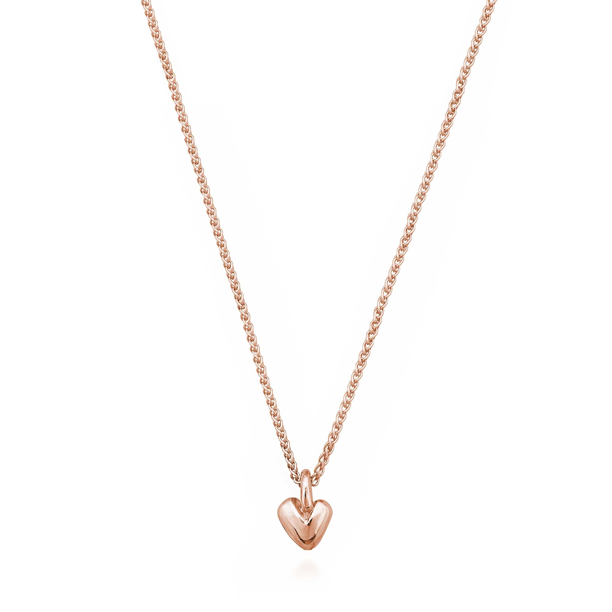 Solid rose gold recycled heart pendant Scarlett Jewellery UK Slow fashion trends