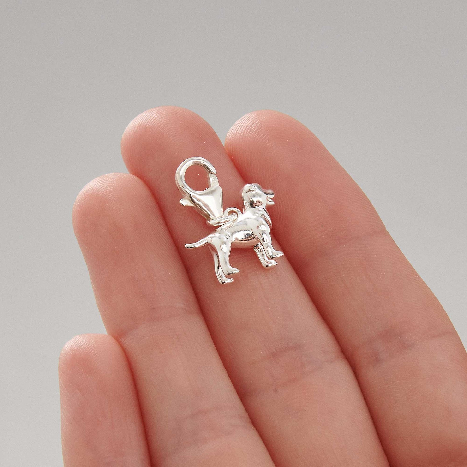 Staffordshire Bull Terrier Staffy dog breed solid sterling silver dog charm for bracelet Scarlett Jewellery Ltd