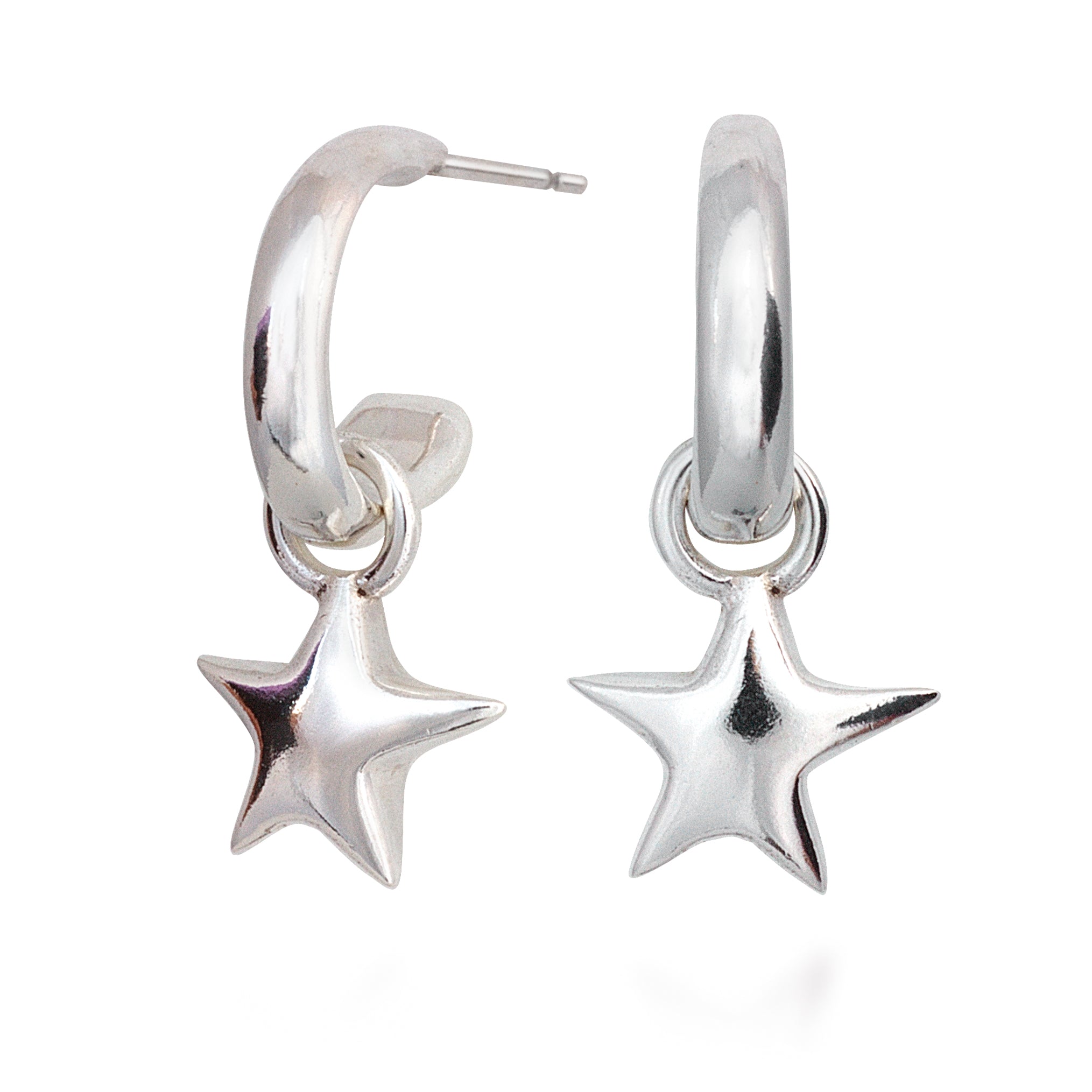 Star Hoop Earrings