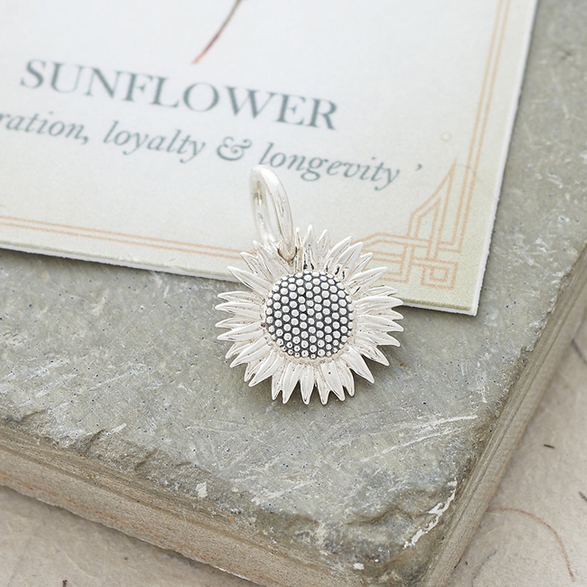 solid sterling silver sunflower stud earrings as seen at RhS Chelsea Flower Show Scarlett Jewellery