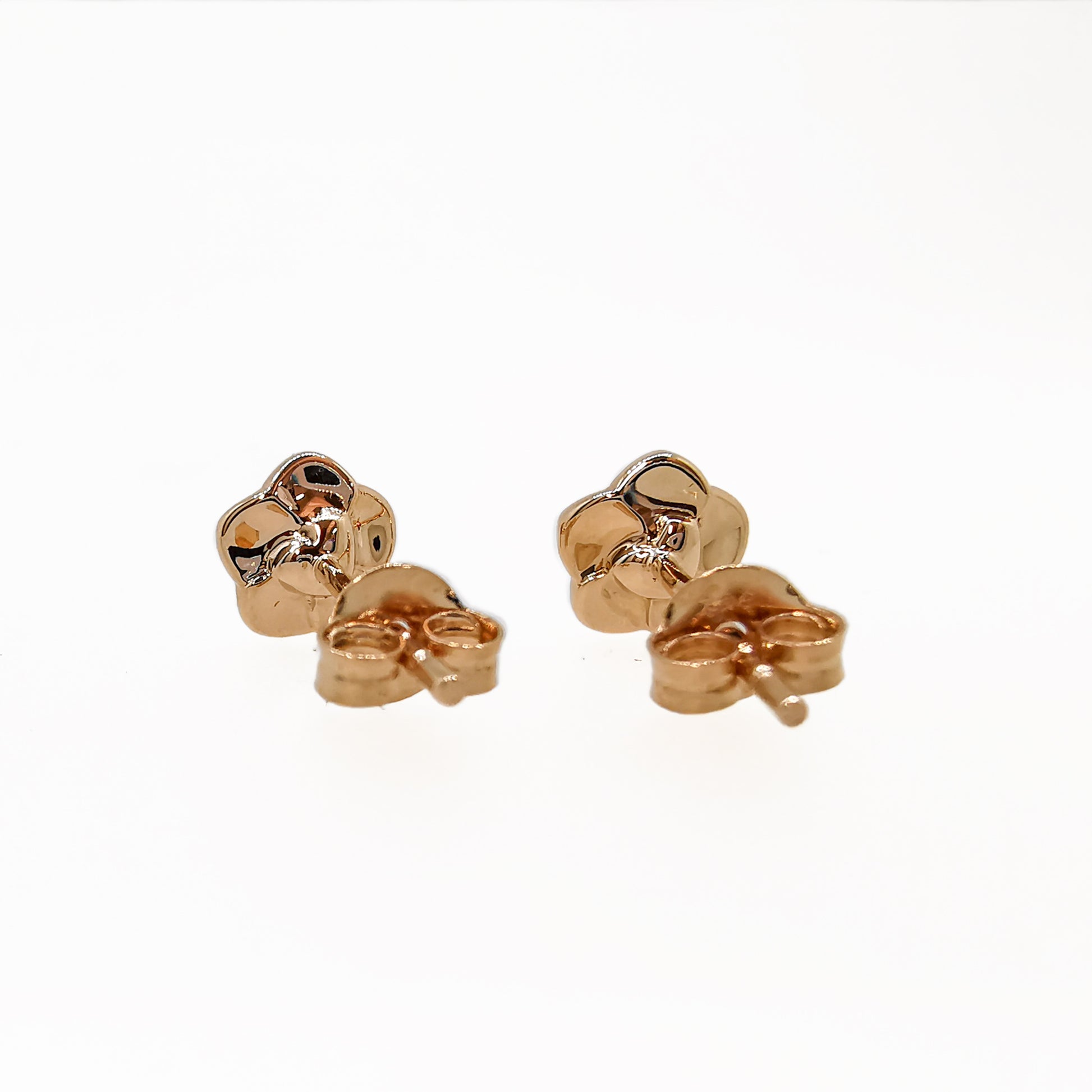 rose gold vermeil tiny forget me not flower stud earrings scarlett jewellery chelsea flower show