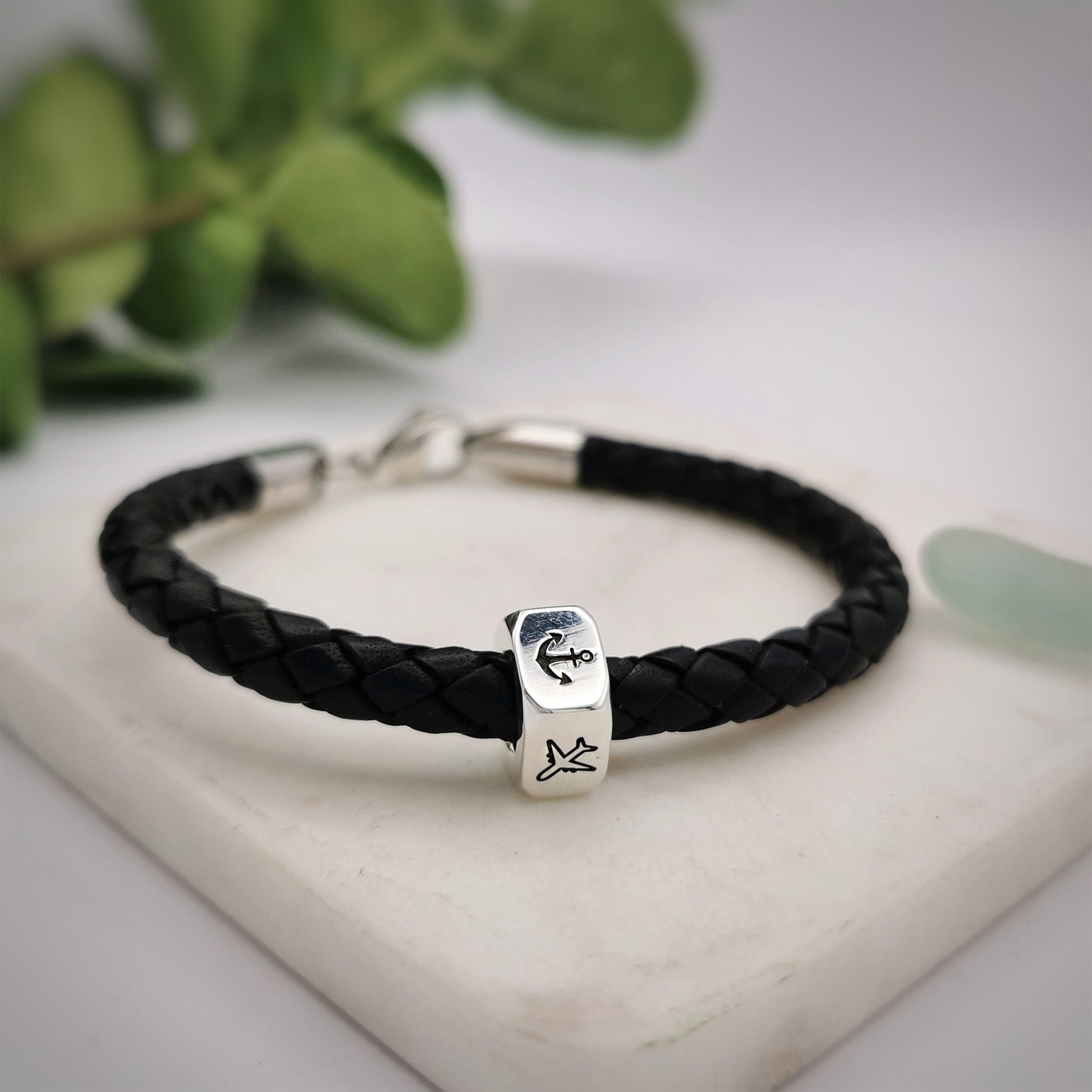 Adventure-themed Aeroplane and Anchor Bracelet