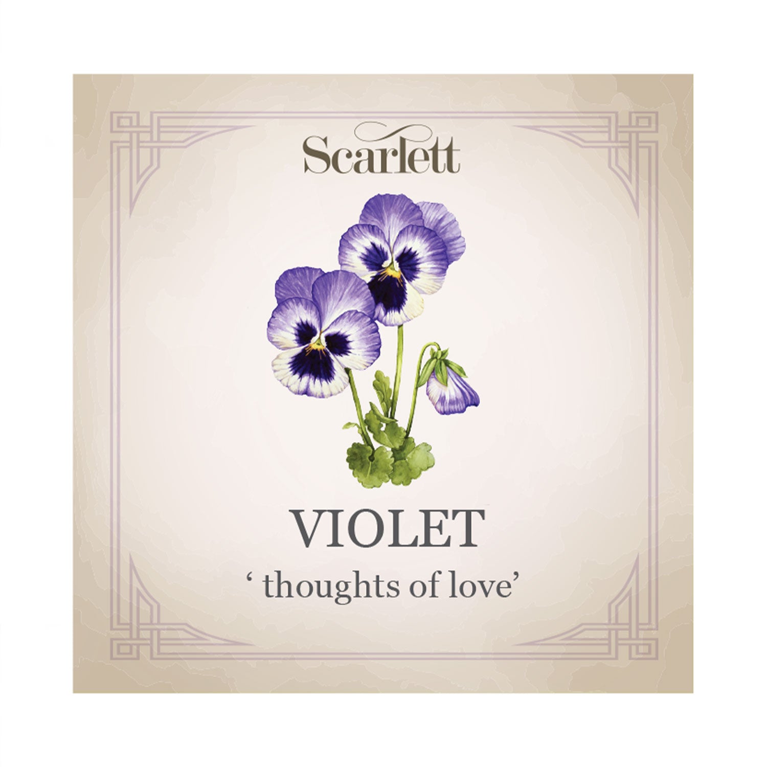 violet flower silver & rose gold stud earrings scarlett jewellery