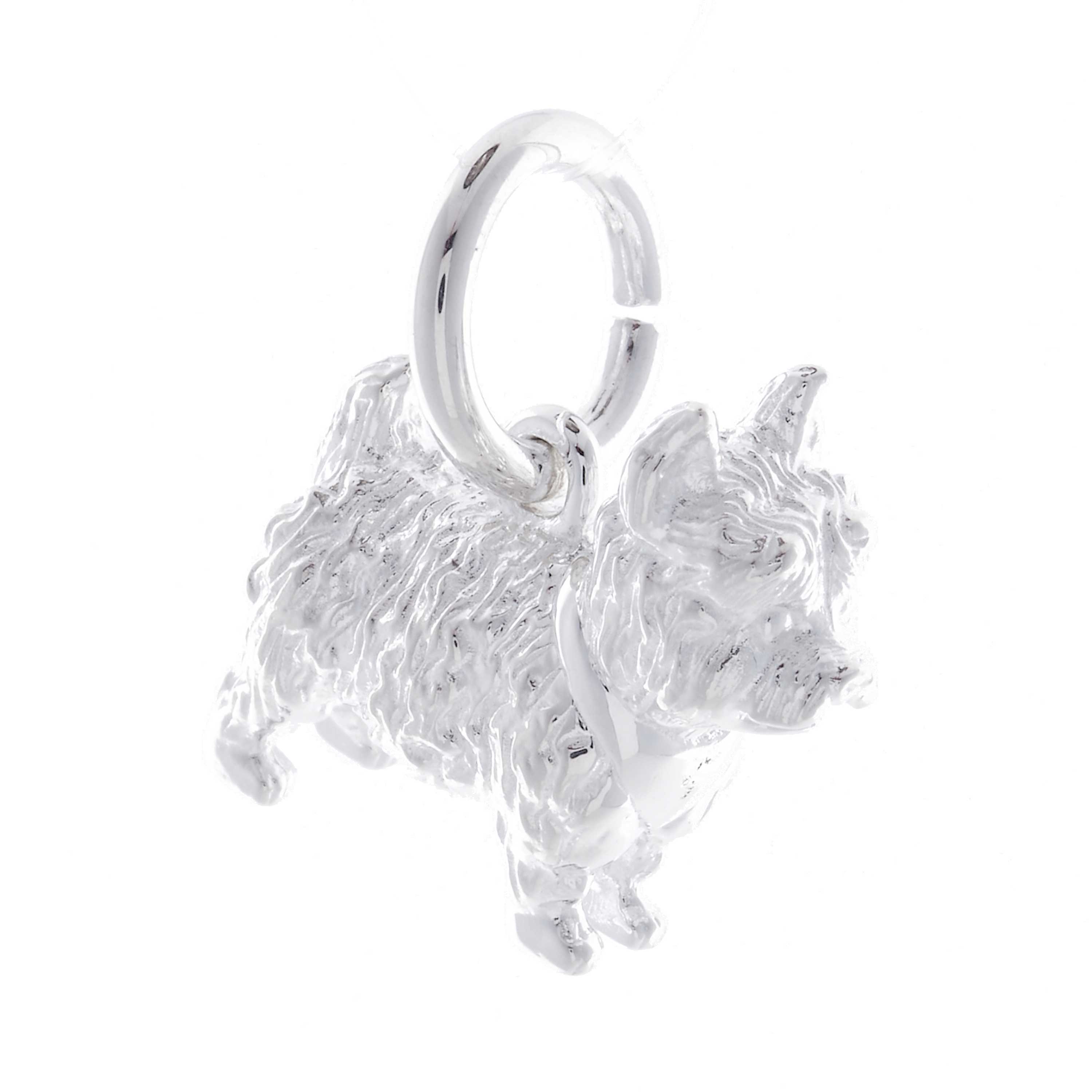 west highland terrier westie silver dog charm for bracelet necklace scarlett jewellery Brighton UK gift for pet loss