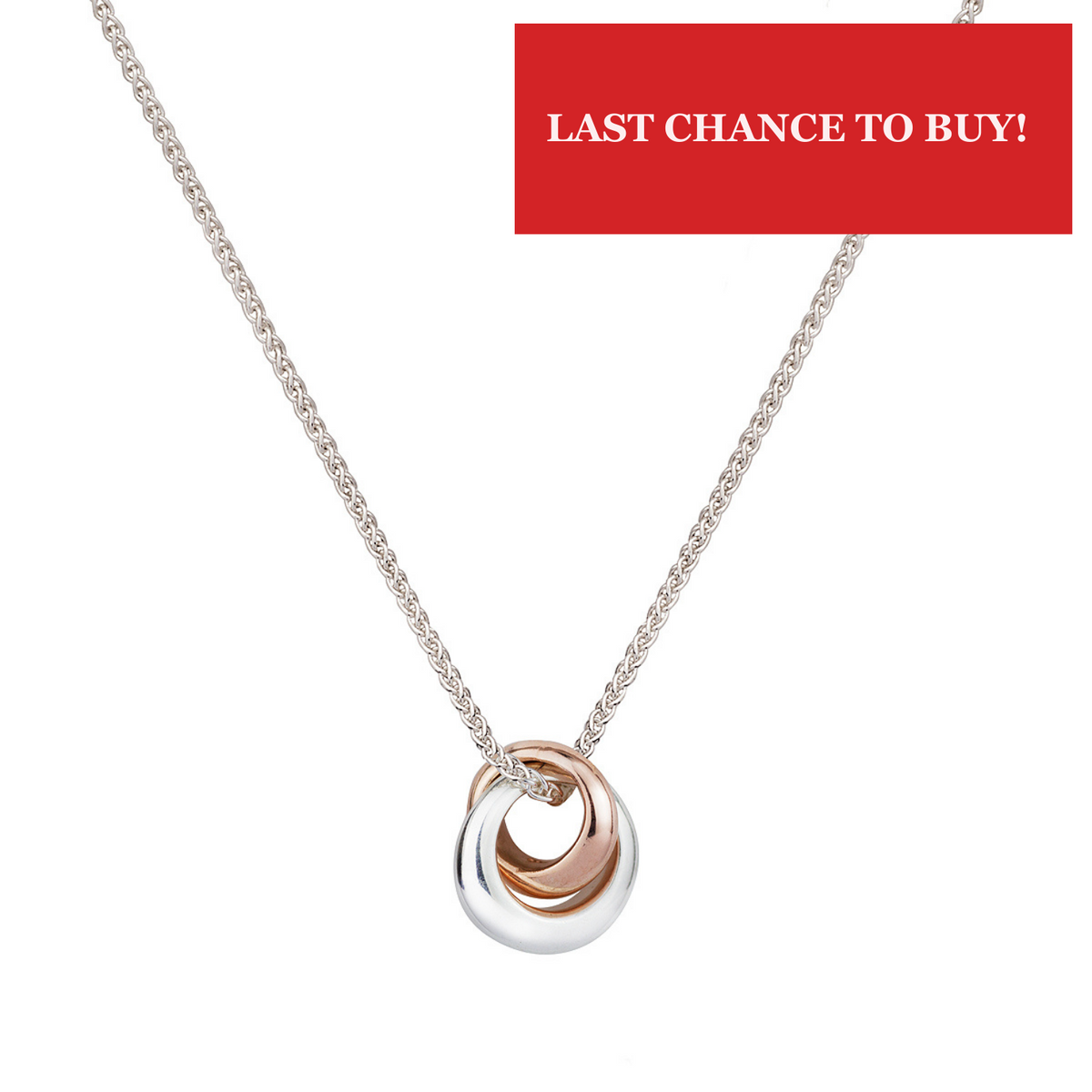 Eclipse Silver &amp; Rose Gold Necklace