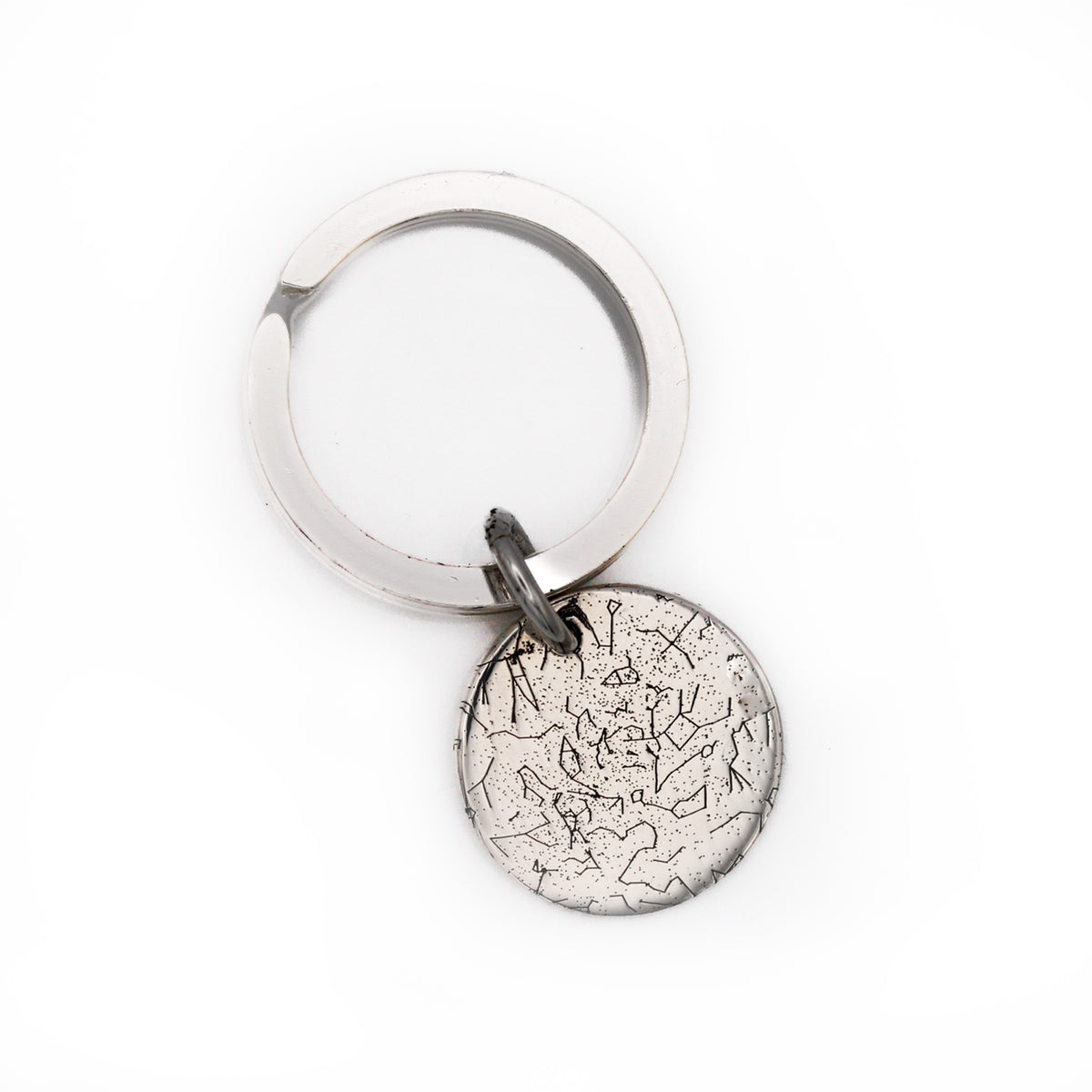 custom star constellation map silver keyring