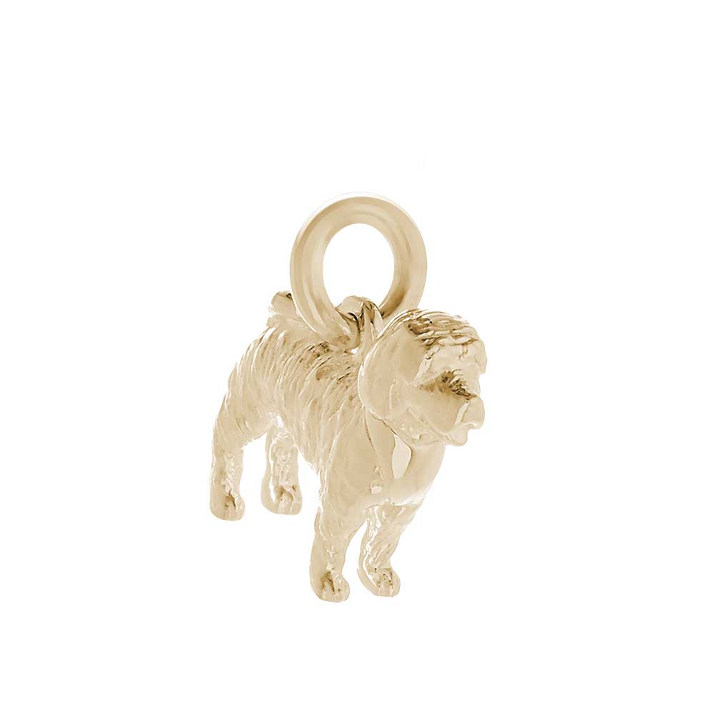 solid 9k gold cockerpoo charm for pendant or bracelet