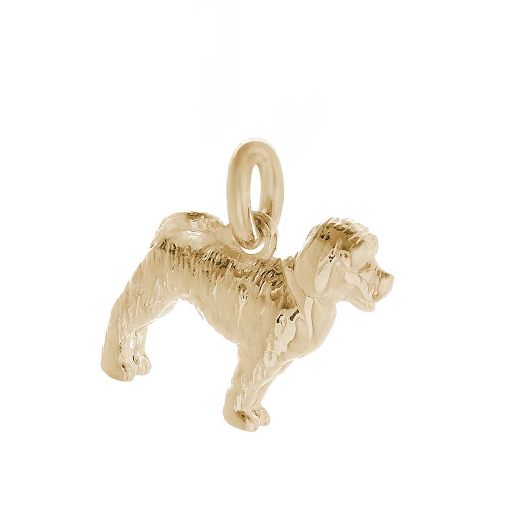 solid 9k gold cockerpoo charm for pendant or bracelet