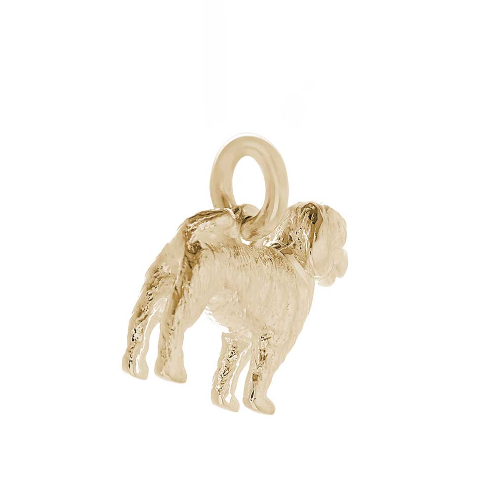 solid 9k gold cockerpoo charm for pendant or bracelet