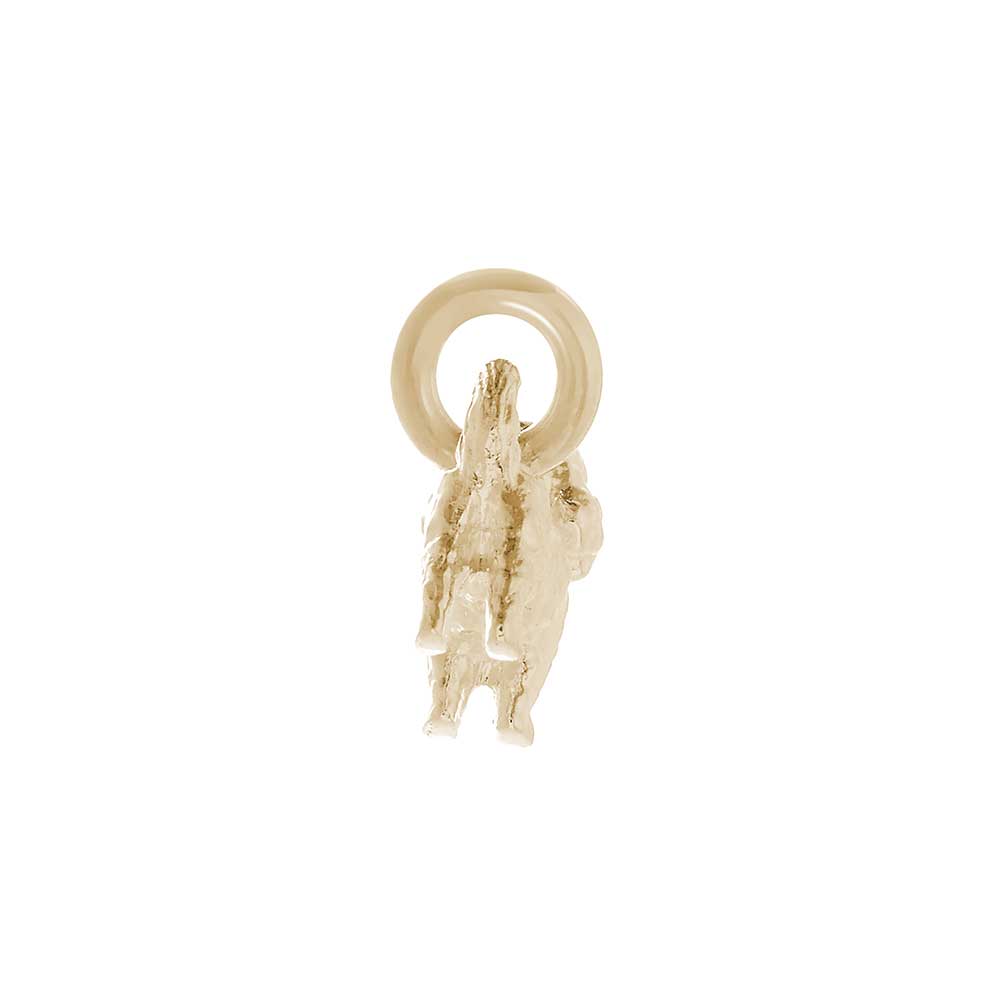 Solid 9ct gold Maltipoo charm with tiny bandana (optional), perfect for a charm bracelet or necklace.