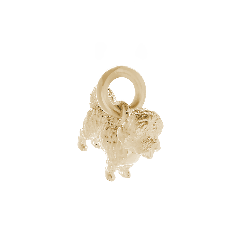 maltese poodle cross gift solid gold charm pendant gift for pet loss dog breeder