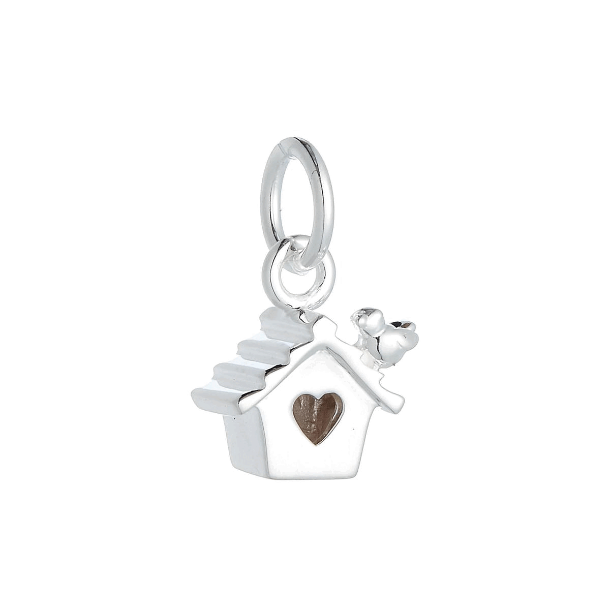 Chirpy Bird House Silver Charm Pendant - Scarlett's Nature Collection