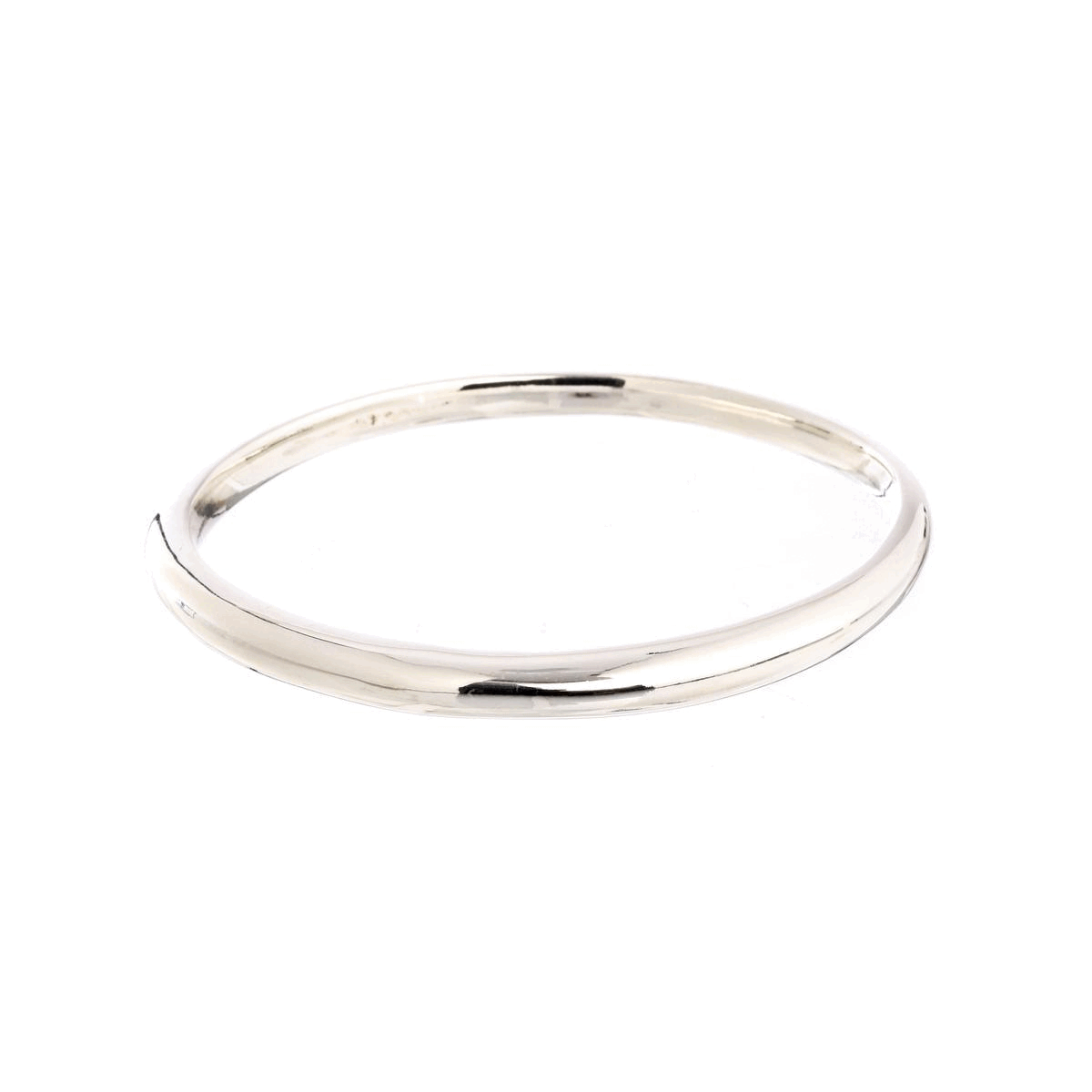 Solid silver 2025 oval bangle