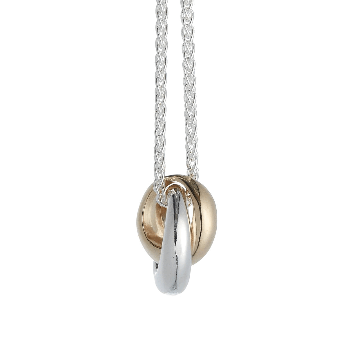 Silver and gold Eclipse Loops Circles Russian Style Necklace Scarlett Jewellery