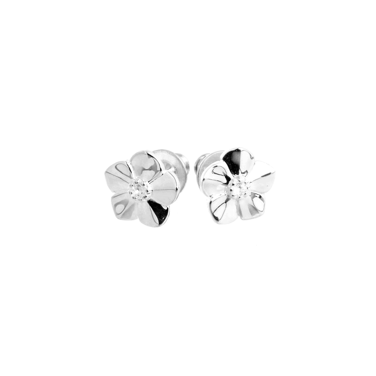 silver forget me not flower studs everlasting memory Alzheimers gift