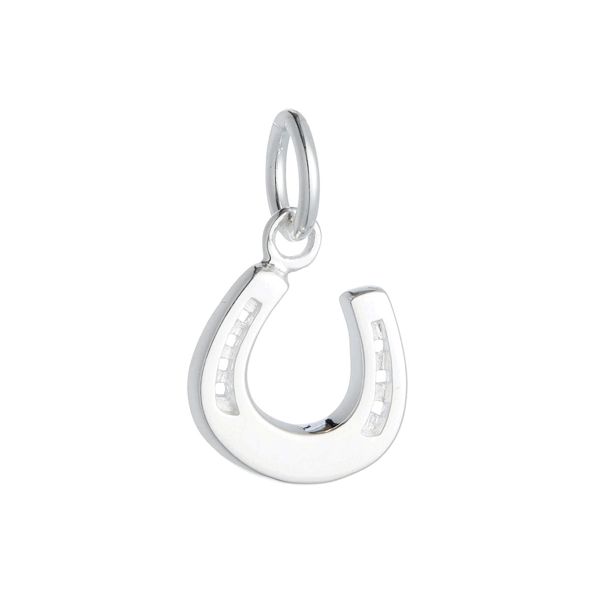 Sterling silver horseshoe charm deals