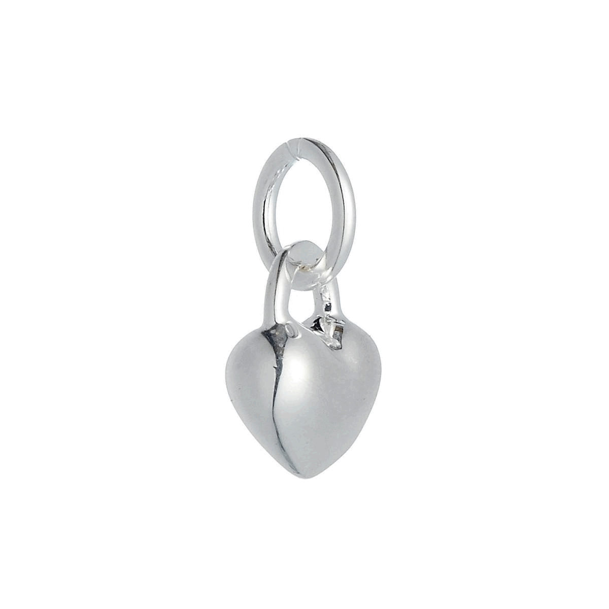 solid silver love heart bracelet necklace charm pendant