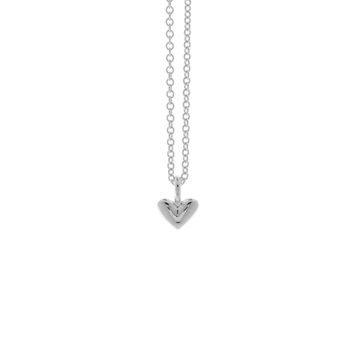 Simple silver sales heart necklace