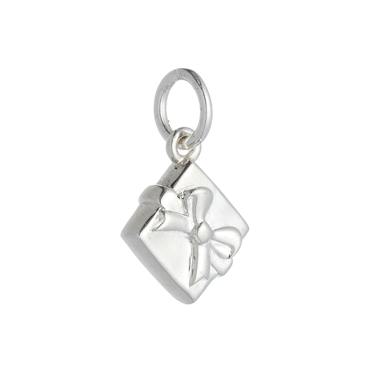 Personalised Silver Present with bow charm