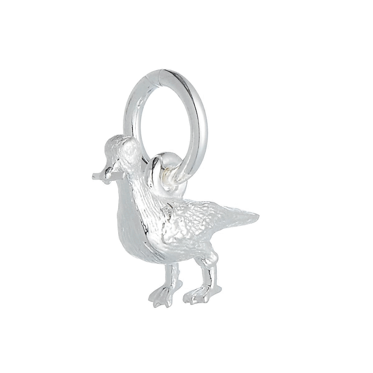 silver seagull charm with stolen chip brighton seagulls inspired