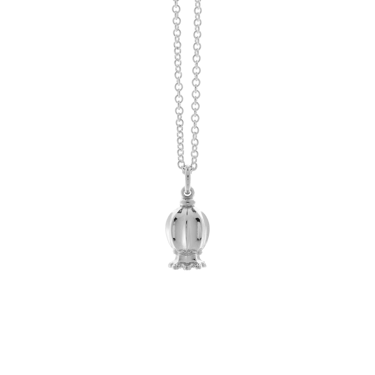 solid silver poppy seed pendant