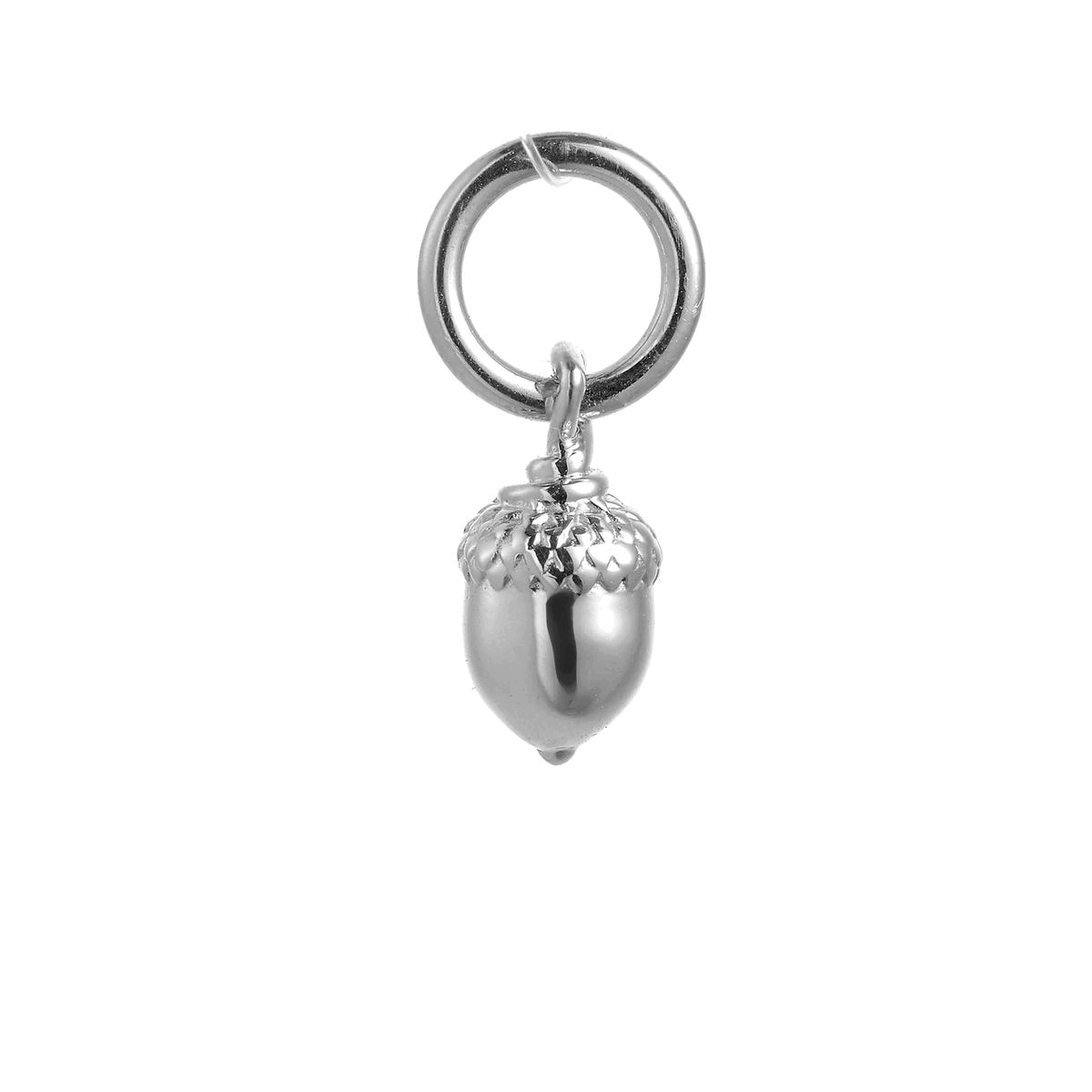 tiny silver acorn charm for pendants or necklaces
