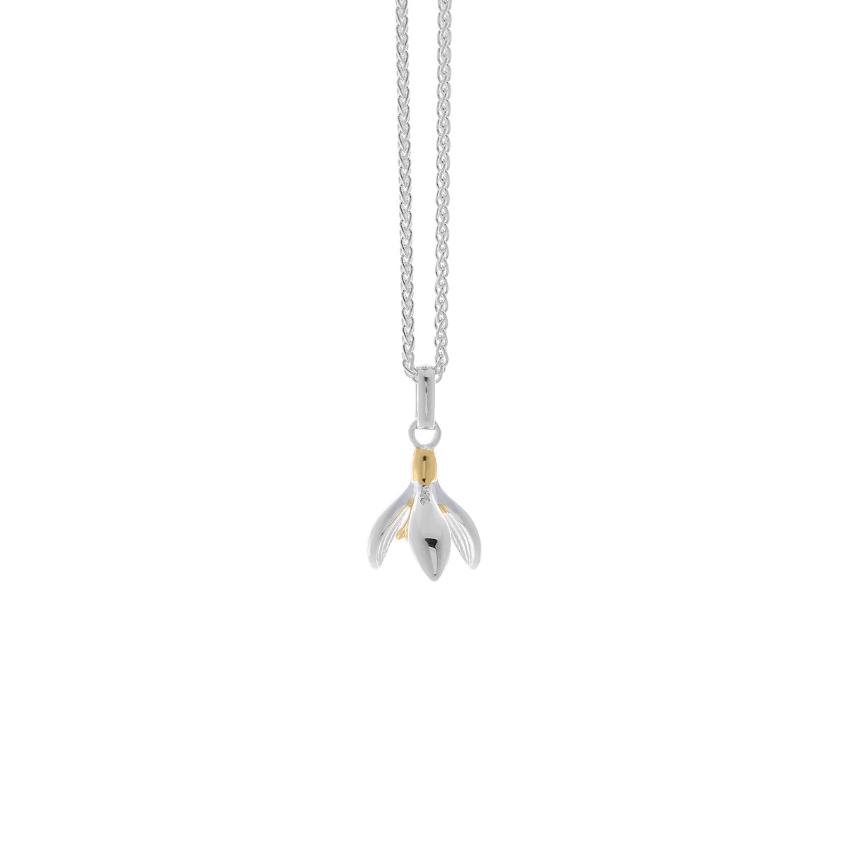 snowdrop silver &amp; gold vermeil necklace scarlett jewellery uk