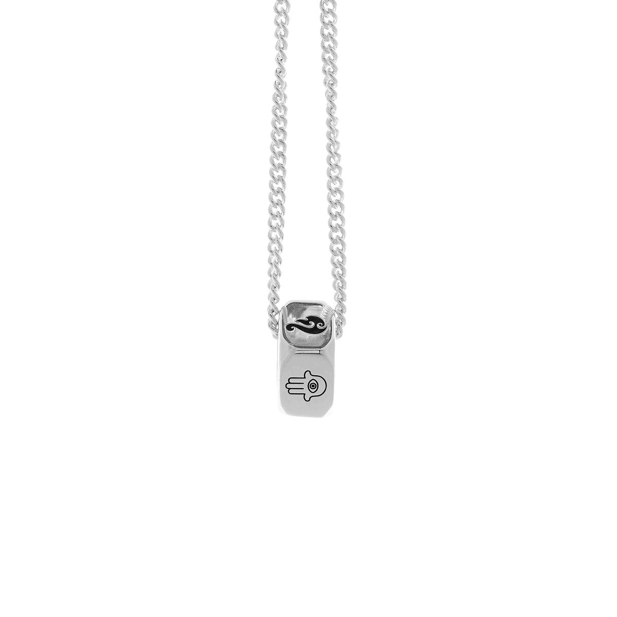 Wanderlust Symbols on Chunky Nut-Shaped Pendant