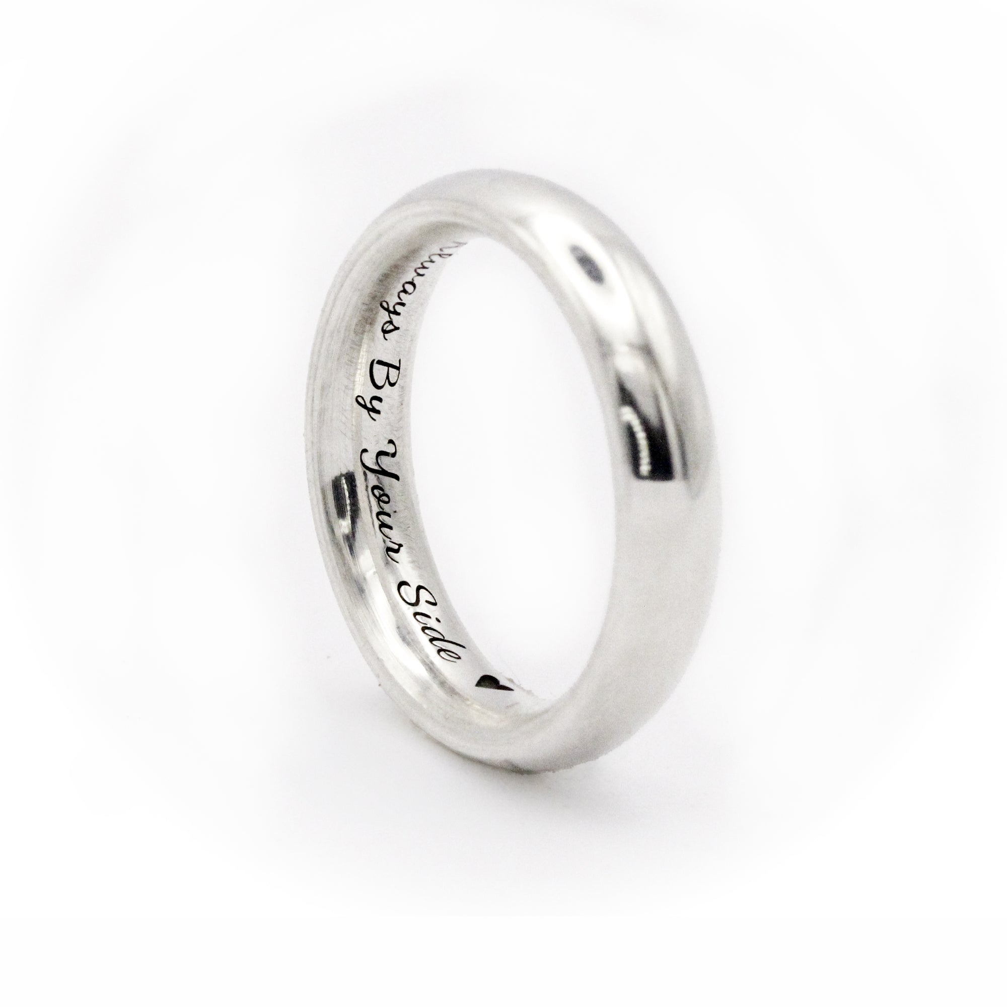 hidden message ring sterling silver 5mm wide ring band