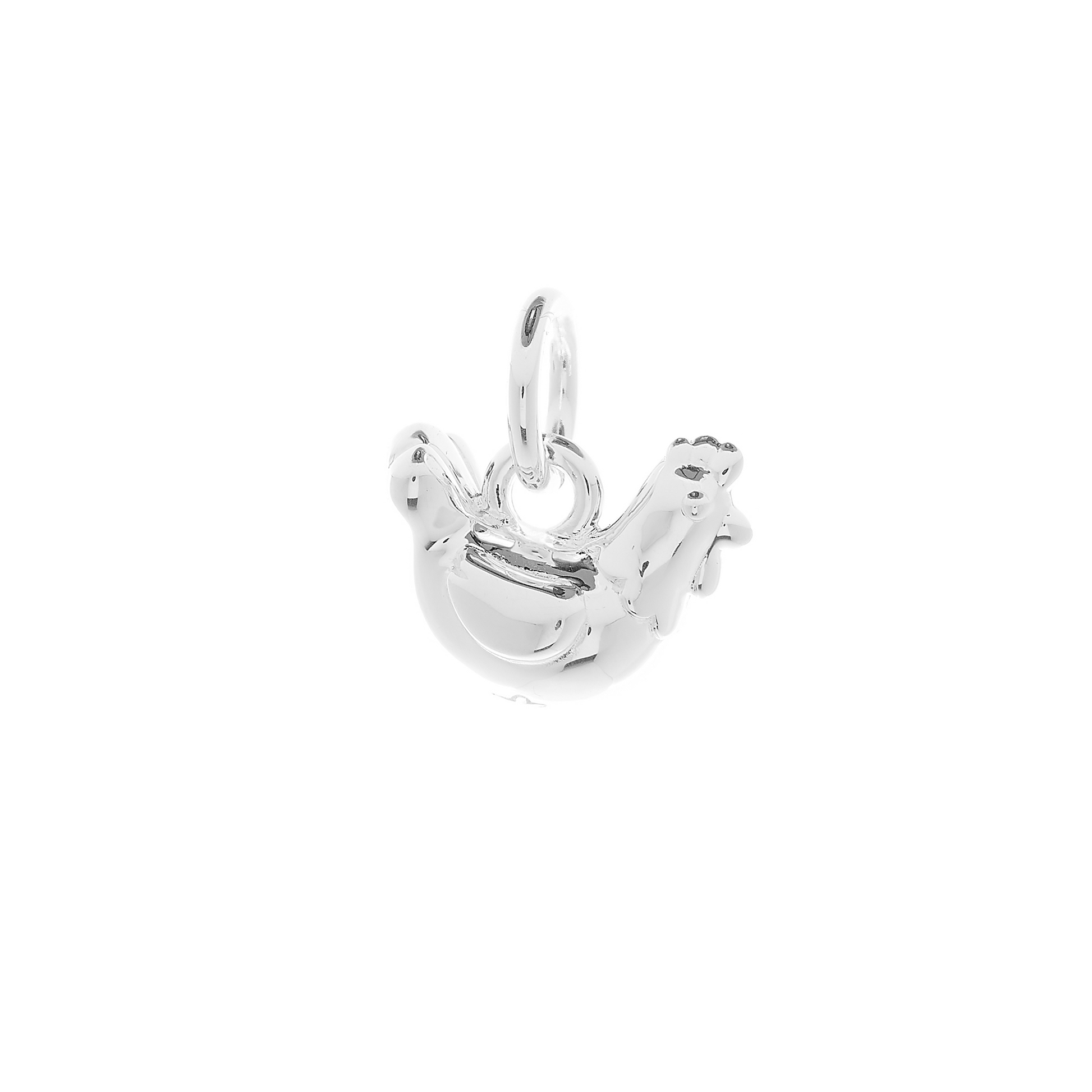 chicken hen silver charm 360 view Scarlettt Jewellery