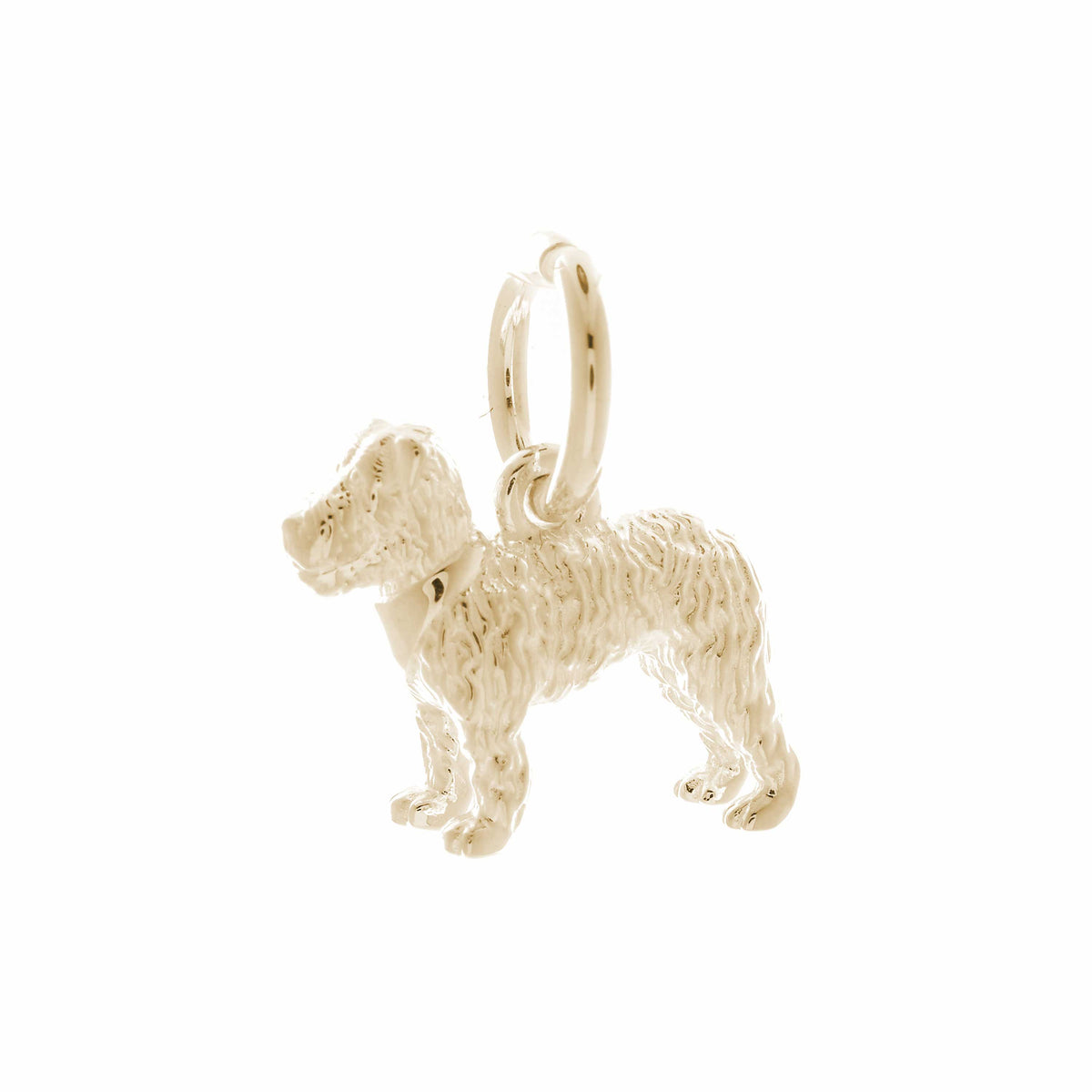 Fox Terrier Solid Gold Dog Charm