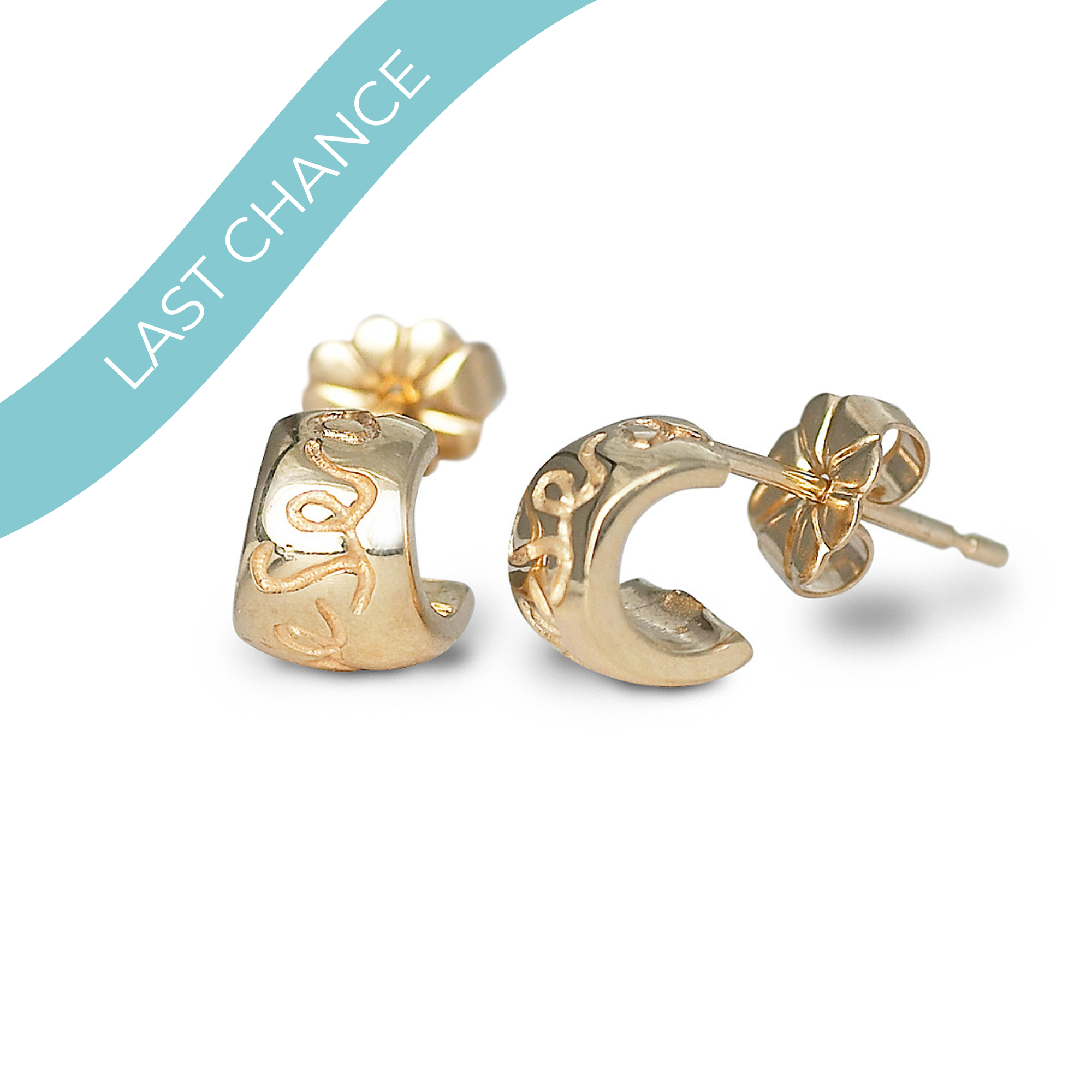 Que Sera Solid Gold Earrings