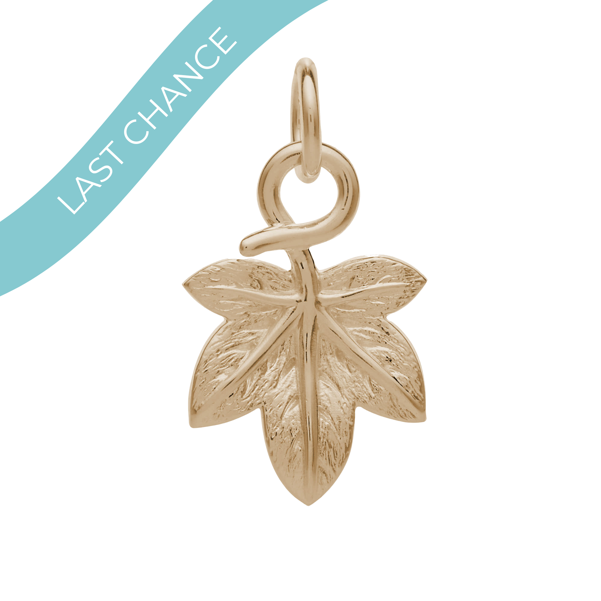 Ivy Leaf Solid Gold Charm